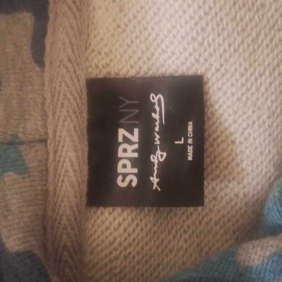 SPRZNY x Andy Warhol camo kangaroo hoodySize L - Picture 7 of 7